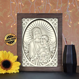 Virgin Mary 1 - Paper Cutting Light Box - LightBoxGoodman - LightboxGoodman