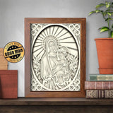 Virgin Mary 2 – Paper Cut Light Box File - Cricut File - 20x26cm - LightBoxGoodMan - LightboxGoodman