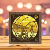 Volleyball 2 - Paper Cutting Light Box - LightBoxGoodman - LightboxGoodman