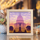 Washington DC – Paper Cut Light Box File - Cricut File - 8x8 inches - LightBoxGoodMan