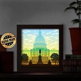 Washington DC – Paper Cut Light Box File - Cricut File - 8x8 inches - LightBoxGoodMan - LightboxGoodman