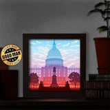 Washington DC – Paper Cut Light Box File - Cricut File - 8x8 inches - LightBoxGoodMan - LightboxGoodman