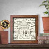 Washington DC – Paper Cut Light Box File - Cricut File - 8x8 inches - LightBoxGoodMan - LightboxGoodman