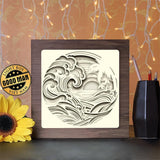 Waves 2 - Paper Cutting Light Box - LightBoxGoodman - LightboxGoodman