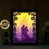 Wedding 3 – Paper Cut Light Box File - Cricut File - 8x10 Inches - LightBoxGoodMan - LightboxGoodman