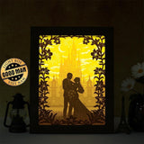 Wedding 3 – Paper Cut Light Box File - Cricut File - 8x10 Inches - LightBoxGoodMan - LightboxGoodman