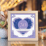 Wedding Anniversary – Personalized Papercut Lightbox File - 8x8