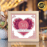 Wedding Anniversary – Personalized Papercut Lightbox File - 8x8" - Cricut File - LightBoxGoodMan - LightboxGoodman