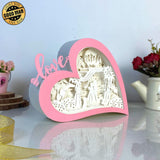 Wedding - Love Heart Papercut Lightbox File - 5,6x7,5" - Cricut File - LightBoxGoodMan - LightboxGoodman