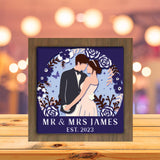 Wedding Poster – Personalized Papercut Lightbox File - 8x8" - Cricut File - LightBoxGoodMan - LightboxGoodman