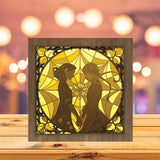 Wednesday And Enid - Paper Cutting Light Box - LightBoxGoodman - LightboxGoodman