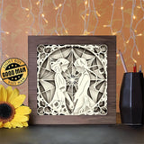 Wednesday And Enid - Paper Cutting Light Box - LightBoxGoodman - LightboxGoodman