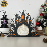 Werewolf - Paper Cut Haunted Castle Light Box File - Cricut File - 19.7x24.7 cm - LightBoxGoodMan - LightboxGoodman