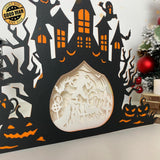 Werewolf - Paper Cut Haunted Castle Light Box File - Cricut File - 19.7x24.7 cm - LightBoxGoodMan - LightboxGoodman