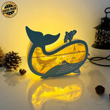 Whale - Whale Papercut Lightbox File - 8x6.25" - Cricut File - LightBoxGoodMan - LightboxGoodman