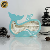 Whale - Whale Papercut Lightbox File - 8x6.25" - Cricut File - LightBoxGoodMan - LightboxGoodman