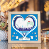 Where We Met – Personalized Papercut Lightbox File - 8x8