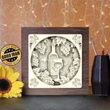 Wine - Paper Cutting Light Box - LightBoxGoodman - LightboxGoodman