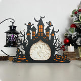 Witch - Paper Cut Haunted Castle Light Box File - Cricut File - 19.7x24.7 cm - LightBoxGoodMan - LightboxGoodman