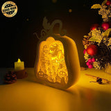 Witch - Paper Cut PumpKin Light Box File - Cricut File - 15.3x21.1 cm - LightBoxGoodMan - LightboxGoodman