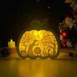 Witch - Paper Cut PumpKin Light Box File - Cricut File - 16.6x17.5 cm - LightBoxGoodMan