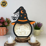 Witch - Paper Cut Witch Hat Light Box File - Cricut File - 18x23 cm - LightBoxGoodMan - LightboxGoodman