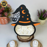 Witch - Paper Cut Witch Hat Light Box File - Cricut File - 18x23 cm - LightBoxGoodMan - LightboxGoodman