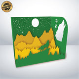 Wolf - Paper Cut Mini-Showcase File - Cricut File - 10x12cm - LightBoxGoodMan - LightboxGoodman