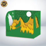 Wolf - Paper Cut Mini-Showcase File - Cricut File - 10x12cm - LightBoxGoodMan - LightboxGoodman