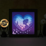 Women's Heart - Paper Cut Light Box File - Cricut File - 20x20cm - LightBoxGoodMan - LightboxGoodman