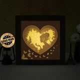 Women's Heart - Paper Cut Light Box File - Cricut File - 20x20cm - LightBoxGoodMan - LightboxGoodman