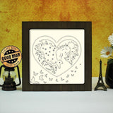 Women's Heart - Paper Cut Light Box File - Cricut File - 20x20cm - LightBoxGoodMan - LightboxGoodman