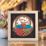 Woolen Basket – Paper Cut Light Box File - Cricut File - 20x20cm - LightBoxGoodMan