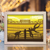 Wrestling – Paper Cut Light Box File - Cricut File - 20x26cm - LightBoxGoodMan - LightboxGoodman