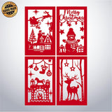 Xmas 1 - Paper Cut Lantern File - Cricut File - 10x16cm - LightBoxGoodMan - LightboxGoodman