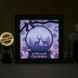 Xmas 15 Square – Paper Cut Light Box File - Cricut File - 20x20cm - LightBoxGoodMan - LightboxGoodman