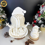 Xmas 2 - Snowman Pop-up File - Cricut File - LightBoxGoodMan - LightboxGoodman