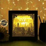 Xmas 9 Square - Paper Cutting Light Box - LightBoxGoodman - LightboxGoodman