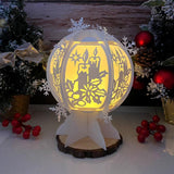 Xmas Candles - Snowball Lantern File - Cricut File 1 - LightBoxGoodMan