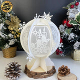 Xmas Candles - Snowball Lantern File - Cricut File - LightBoxGoodMan - LightboxGoodman