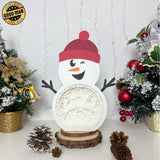 Xmas Deer 2 - Paper Cut Snowman Light Box File - Cricut File - 20x26,5cm - LightBoxGoodMan - LightboxGoodman