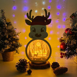 Xmas Deer - Paper Cut Reindeer Light Box File - Cricut File - 29x14,6cm - LightBoxGoodMan - LightboxGoodman