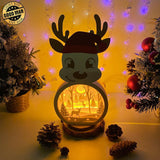 Xmas Deer - Paper Cut Reindeer Light Box File - Cricut File - 29x14,6cm - LightBoxGoodMan - LightboxGoodman