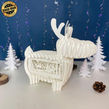 Xmas Deer - Reindeer Pop-up File - Cricut File - LightBoxGoodMan - LightboxGoodman