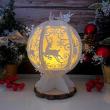 Xmas Deer - Snowball Lantern File - Cricut File - LightBoxGoodMan - LightboxGoodman