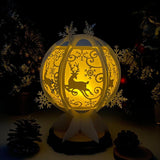 Xmas Deer - Snowball Lantern File - Cricut File - LightBoxGoodMan - LightboxGoodman