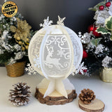 Xmas Deer - Snowball Lantern File - Cricut File - LightBoxGoodMan - LightboxGoodman