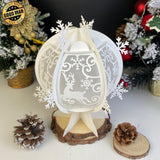 Xmas Deer - Snowball Lantern File - Cricut File - LightBoxGoodMan - LightboxGoodman