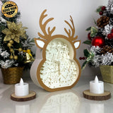 Xmas Gnome 2 - Paper Cut Reindeer Light Box File - Cricut File - 24,4x17cm - LightBoxGoodMan - LightboxGoodman