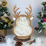 Xmas Gnome - Paper Cut Reindeer Light Box File - Cricut File - 24,4x17cm - LightBoxGoodMan - LightboxGoodman